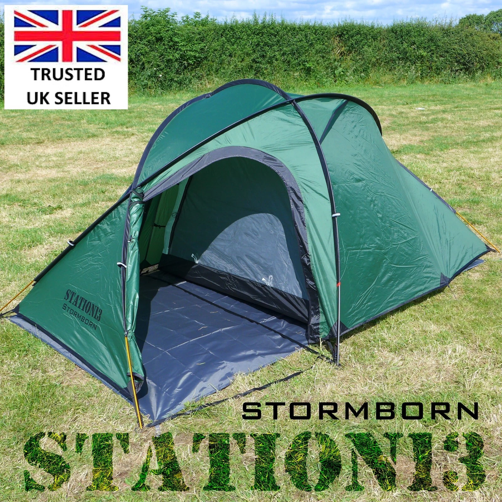 STATION13 - Motorbike Camping Tent - STORMBORN - Semi-Geodesic Design 3.61kg NEW