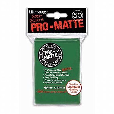 Ultra PRO Deck Protector Sleeves Standard Card Size GREEN 50ct 66 x 91mm