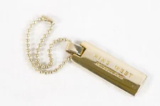 NINE WEST Metal Hang Tag Charm Keychain Key Fob