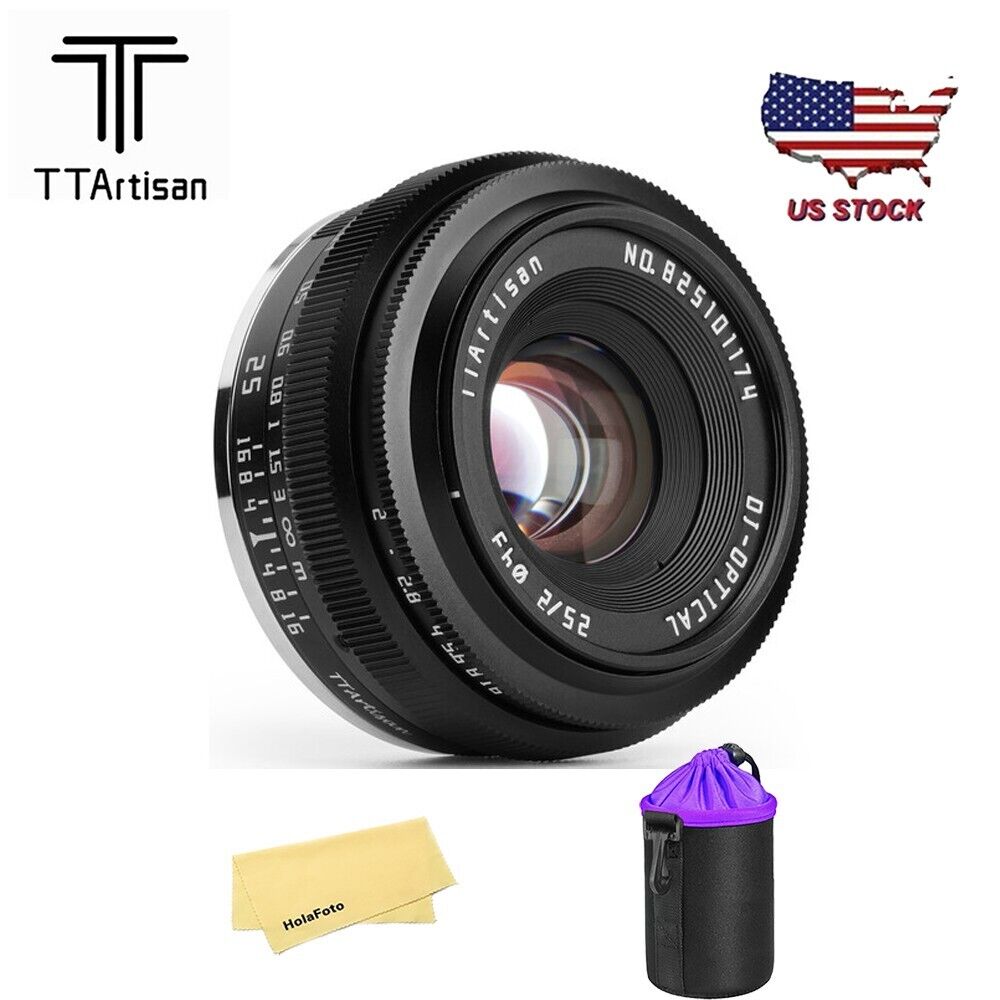 TTArtisan 25mm F2 Wide Angle APS-C Lens Fuji X Mount for Fujifilm X-T100 X-T30