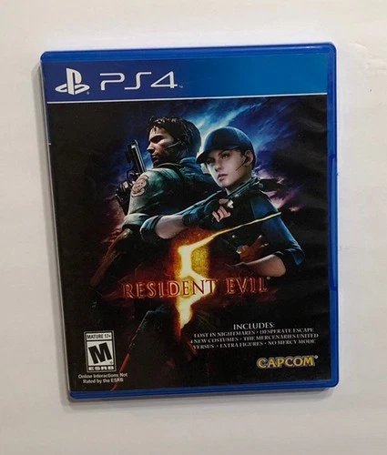REAIDENT EVIL 5 SONY PLAYSTATION 4 GAME PS4 NO MANUAL ZOMBIES CAPCOM 2016