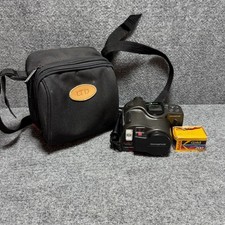 Olympus Superzoom 330 Black Auto Focus Point Shoot Film Camera W/ Case Film