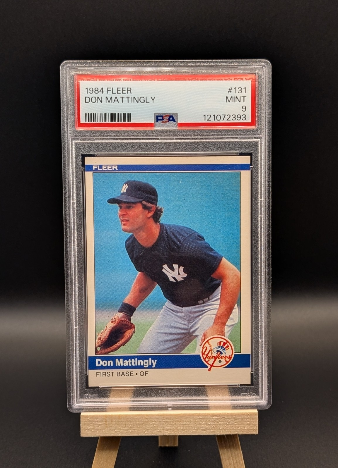 New Slab - 1984 Fleer Don Mattingly RC PSA 9 Mint #131 Yankees Rookie