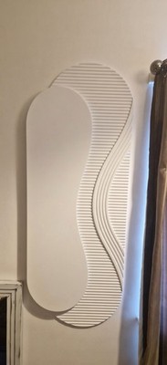 Premium unterlackierte 3D geriffelte Wanddekorplatte, fertig zum Streichen in Ihren Farben