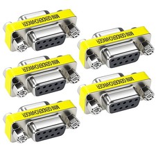 OUOU 9 Pin RS232 DB9 Male to Female Serial Cable Gender Changer Coupler Mini...