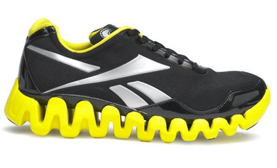 NIB Reebok Black Yellow Zig Tech Zig Pulse Athletic Sneakers Men's Size 10.5