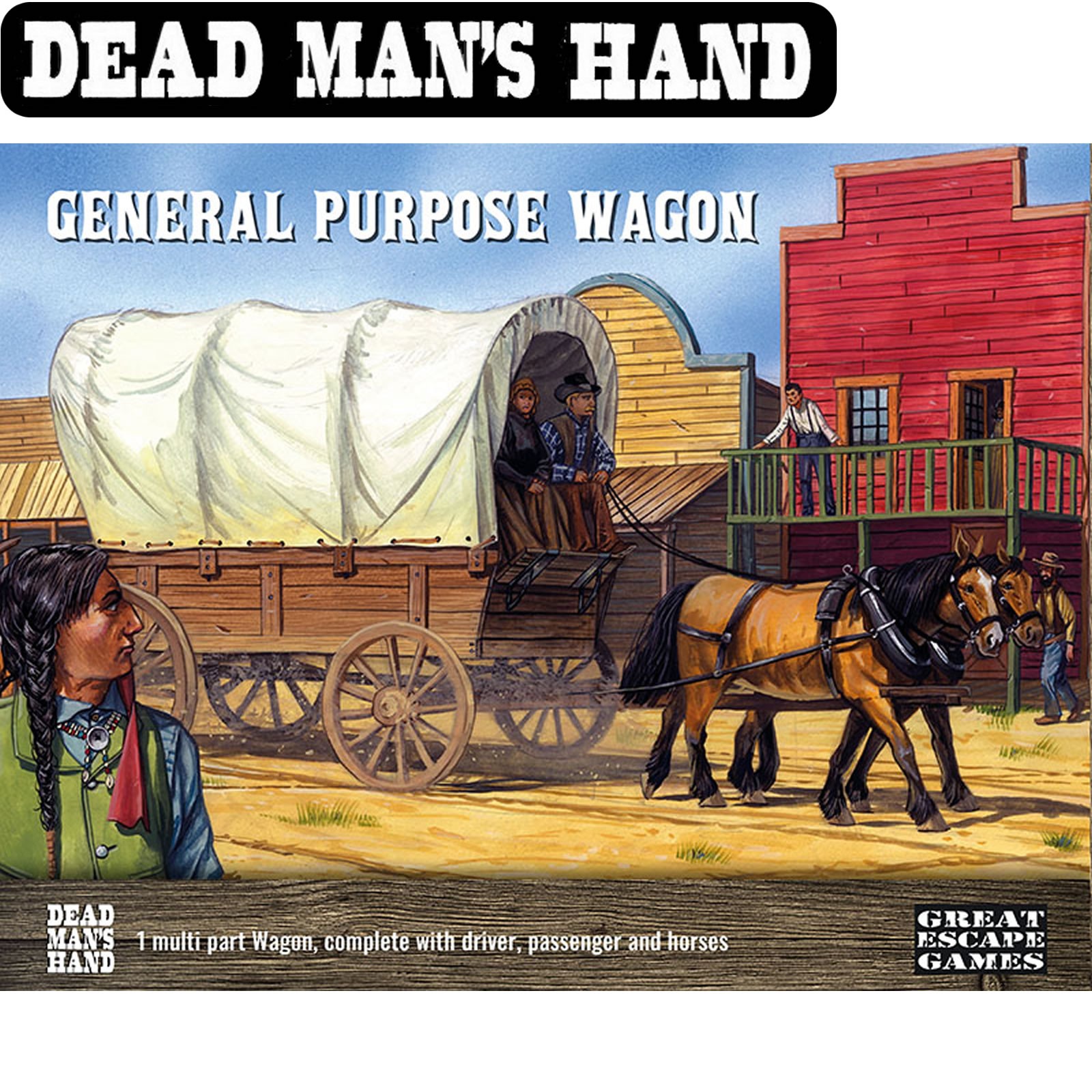 Dead Man's Hand GENERAL PURPOSE WAGON 28mm 1:56 WILD WEST Great Escape Games