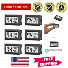 Mini Hygrometer & Thermometer Set - 6-Pack for Accurate Indoor Climate Control