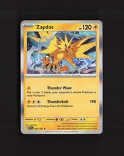 Zapdos 065/167 Twilight Masquerade rara carta Pokemon Holo quasi nuova