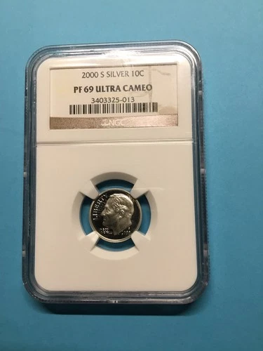 2000 S Silver FDR Roosevelt Proof Dime NGC Certified PF 69 Ultra Cameo