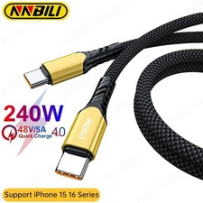 240W USB-C auf USB-C Kabel PD 3.1 Schnellladekabel 48V/5A für MacBook iPhone 16