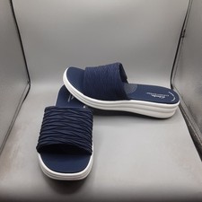 Clarks Drift Petal Sandals Women's 10M Blue Navy Fabric A14