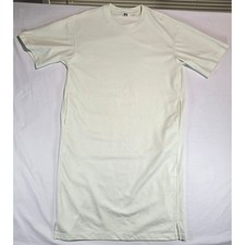 Uniqlo U AIRism Cotton Short Sleeve Crew Neck Dress Light Green Medium 484091