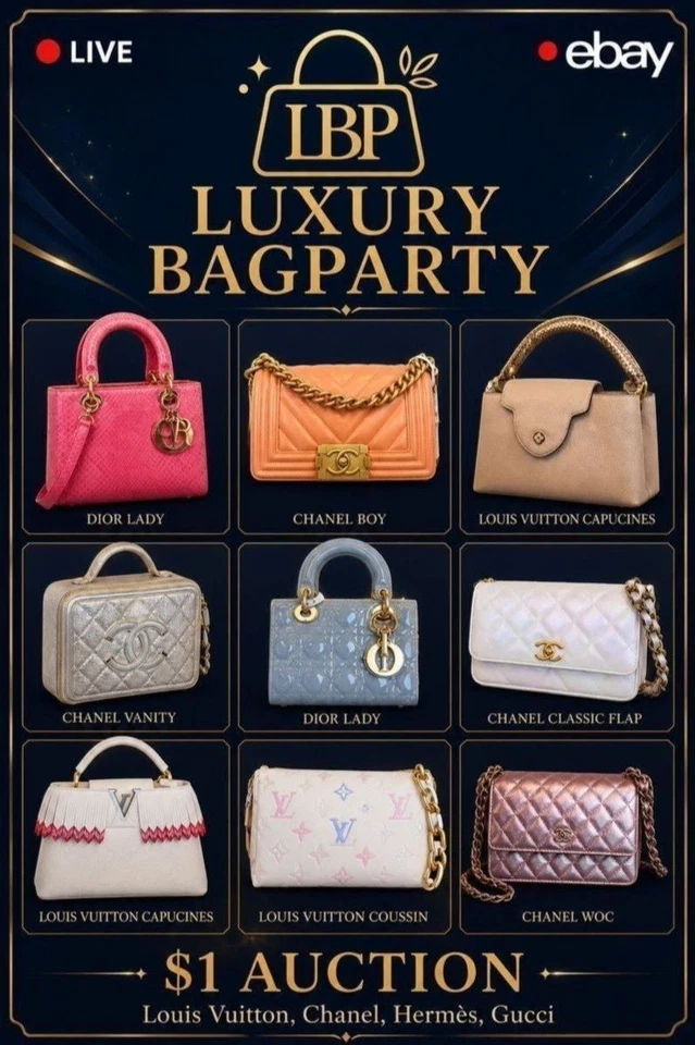 $1 START LIMITED CHANEL, LOUIS VUITTON, DIOR, BALENCIAGA & MORE!!