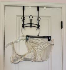 Ivory Floral Lace Wireless Bralette Bra & Pan...
