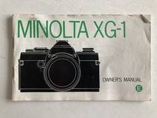 Minolta XG-1 Owner's Manual