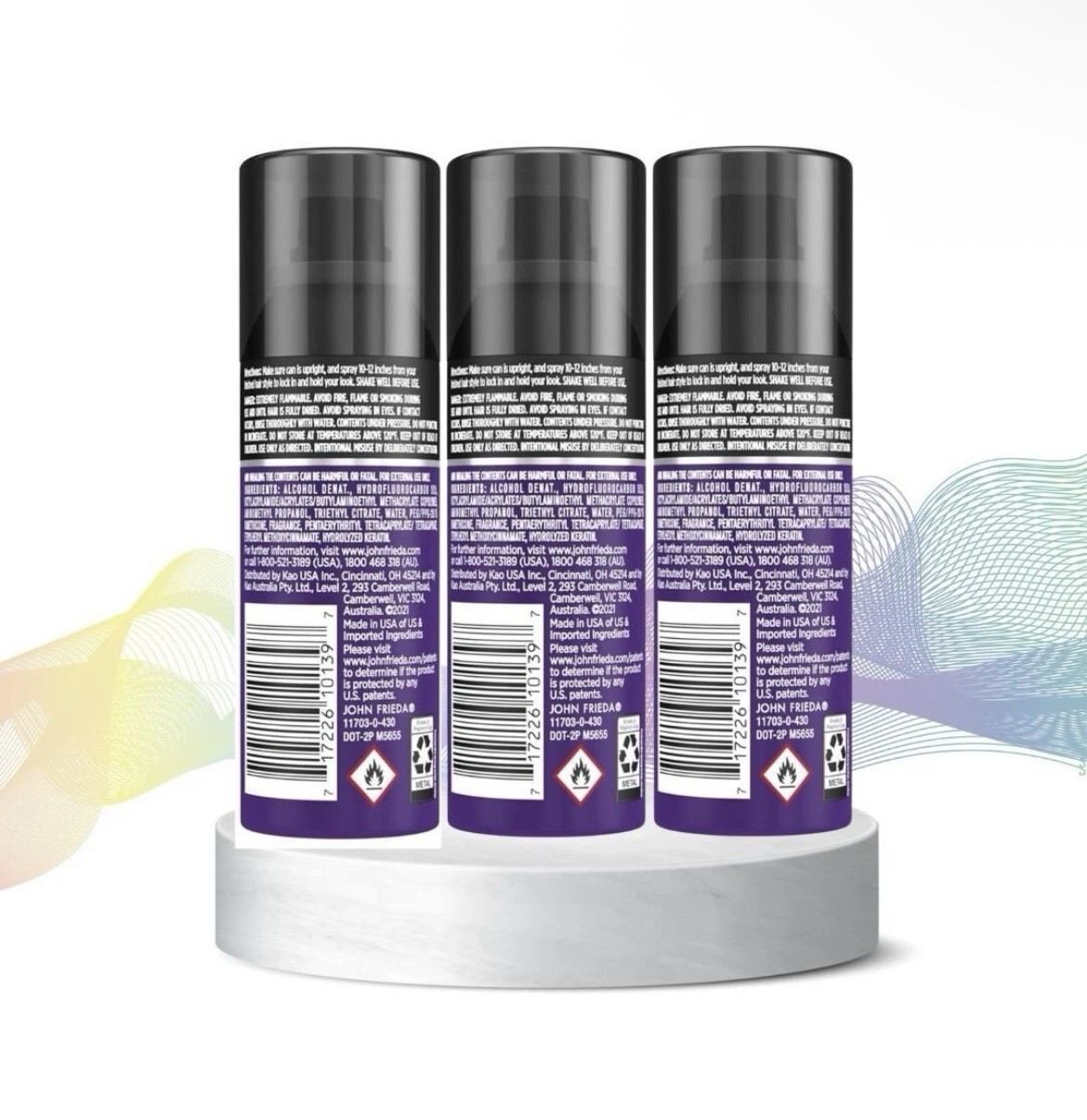John Frieda Frizz Ease Moisture Barrier Hairspray, Hairspray 2 Oz Pack of 3
