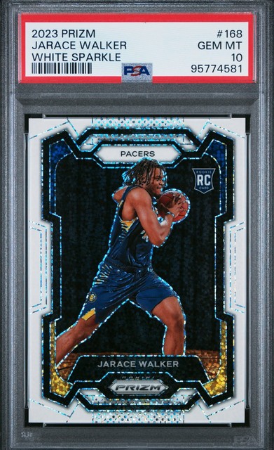2023-24 Prizm White Sparkle JARACE WALKER PSA 10 SSP RC #168