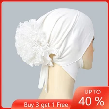 Tied Hijab Cap Women Inner Hat Underscarf Muslim Turban Hair Loss Hat Beanie
