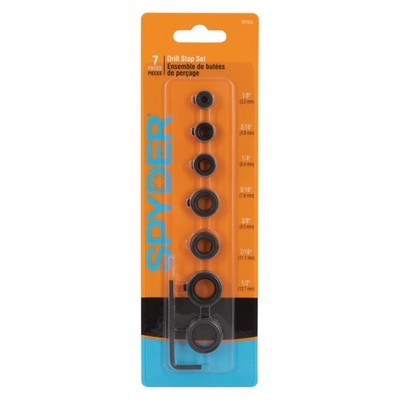Spyder 7-Piece Drill Bit Depth Stop Set 19163