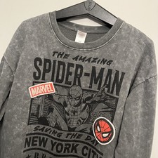 Marvel Comics Amazing Spider-Man Gray Pullover Sweatshirt Size L
