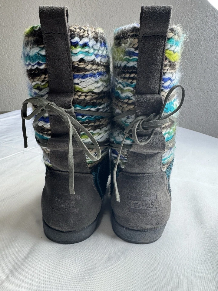 Botas de hilo Toms 770615 Nepal para mujer talla 7,5 pull-on piel sintética forradas a mitad de la pantorrilla Foto 3 de 4