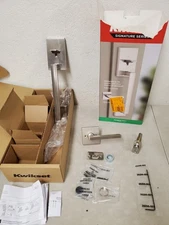 *READ DESC* Kwikset San Clemente Satin Nickel Handleset & Halifax Square Handle