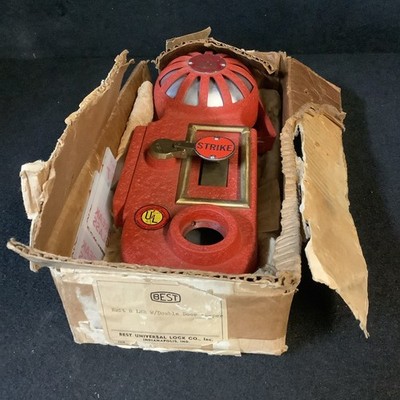 Vintage BEST Universal Lock Co Exit Lock Emergency Door Keeper (sh223)