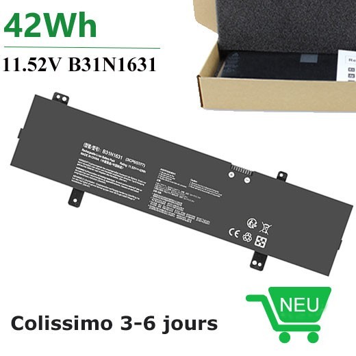 Batterie B31N1631 pour ASUS VivoBook 15 X505BA et X505BP d'une capacité de 42Wh