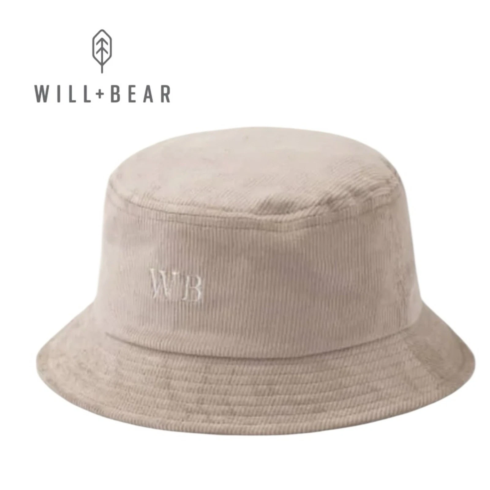 New Will + Bear Unisex Australian Hemp Perry Bone | Beige Cord Hat Bucket Hat L