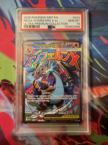2025 POKEMON MEP PROMO ULTRA-PREMIUM COLLECTION #023 MEGA CHARIZARD X EX PSA 10