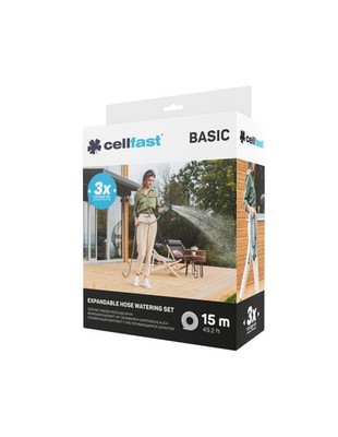 Cellfast Basic Dehnbarem Gartenschlauch Set 15m