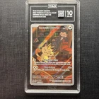 Team Rocket's Meowth 203/182 Sv10: Destined Rivals Holo TAG GEM MINT 10