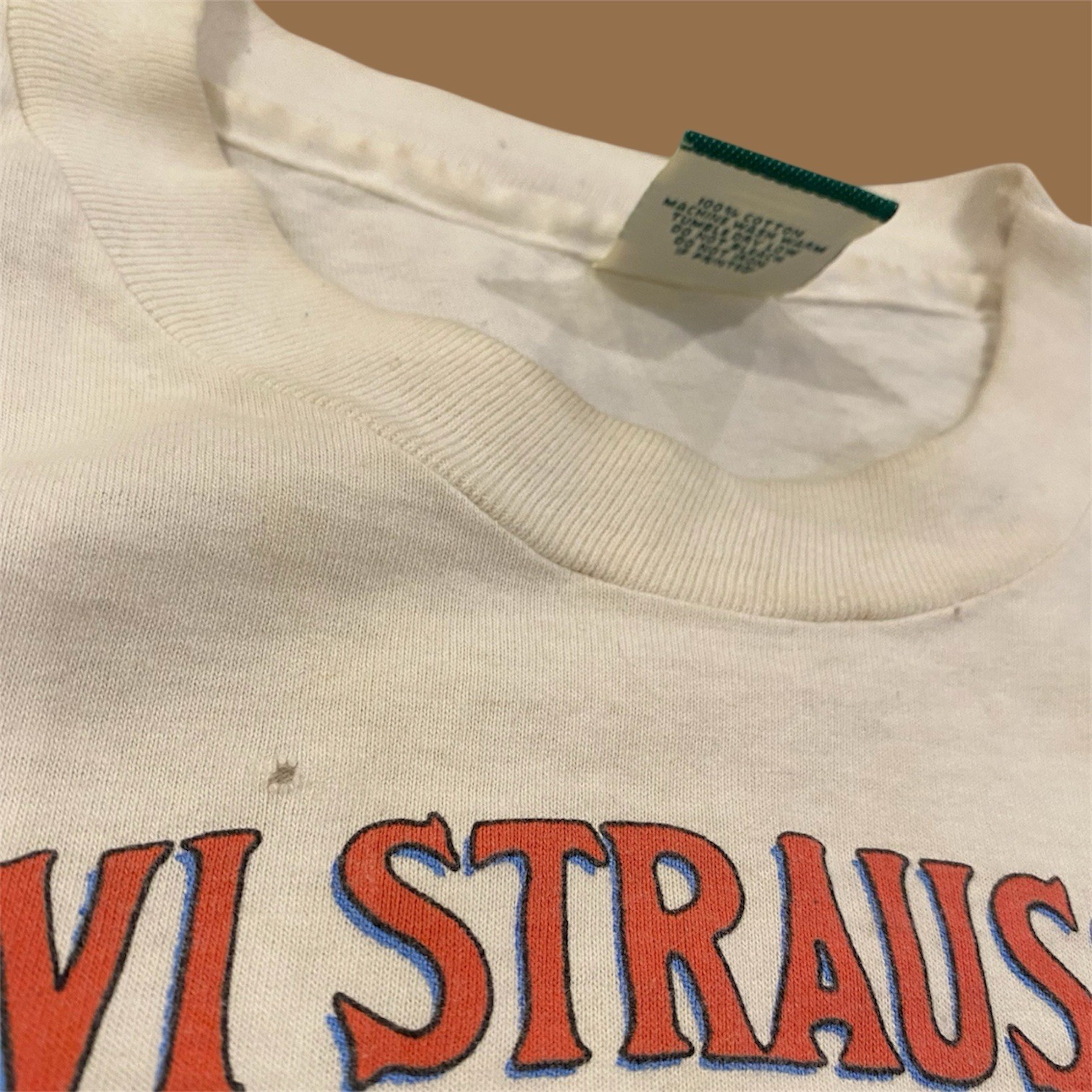 Vintage 90s Levi’s Strauss Big E Denim Jeans Deadstock Rare Promo T Shirt Medium image 8