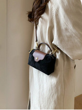 Women's Fashionable And Casual Versatile Contrasting Fabric Dumpling Bag