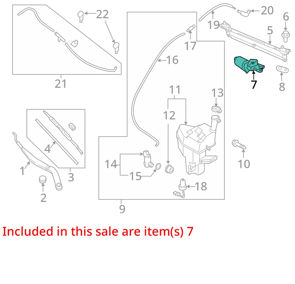 Hyundai Genesis 2010 motor limpiaparabrisas delantero fabricante de equipos originales 132 k millas - LKQ379080119 Foto 4 de 4