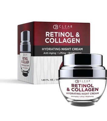 CB Clear Beauty Retinol Collagen Anti-aging Night Cream Korean 50ml NEW