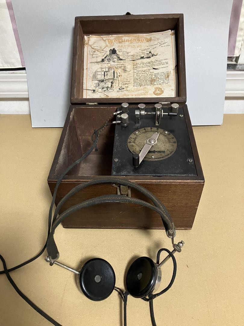 アンティーク・鉱石ラジオとレシーバー (Aeriola Jr.)(米国製) 【公式