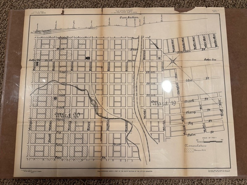 1911 CITY OF SCRANTON - MINE WORKINGS MAPS 20+ MAPS