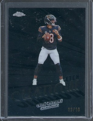 2025 Topps Chrome - Caleb Williams Shadow Etch Black Refractor #/10 Case Hit SSP