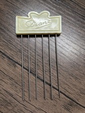 Vintage Diane Hair Lift Metal Pick Cream Plastic