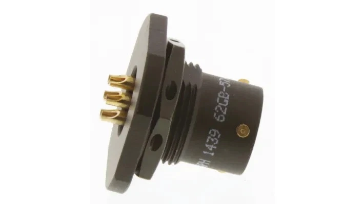 62GB-57A10-06SN, 62GB 6 Way Panel Mount MIL Spec Circular Connector Receptacle - Image 3 of 3