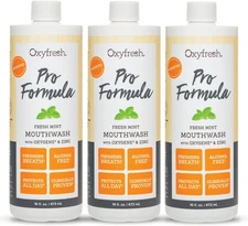 Oxyfresh Pro Formula Fresh Mint Mouthwash – Patented Zinc Mouthwash for Fresh...