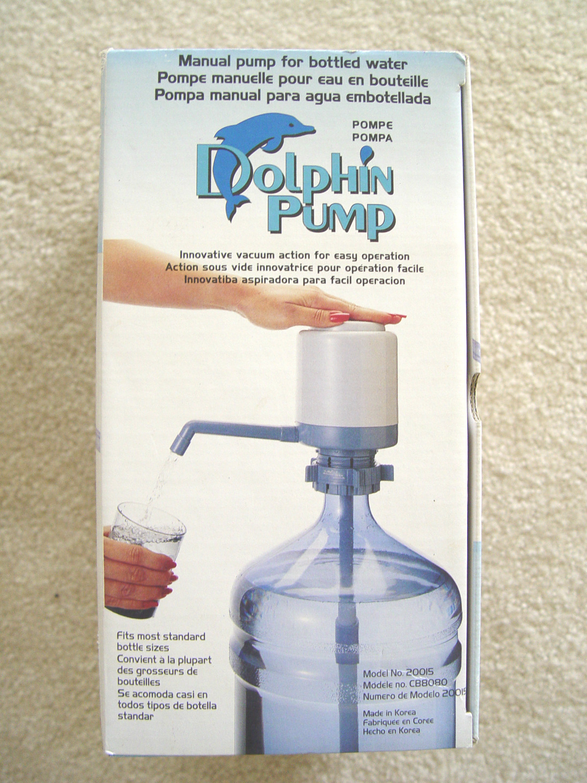 Dolphin Manual Water Hand Pump for 5 or 6 Gallon Water Bottles Model