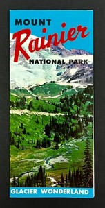 1970 Mount Rainier National Park WA Glacier Wonderland Vintage Travel Brochure