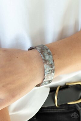 Paparazzi Bracelet - Glaze Daze- Acrylic Cuff - Multi Colored- Metallic