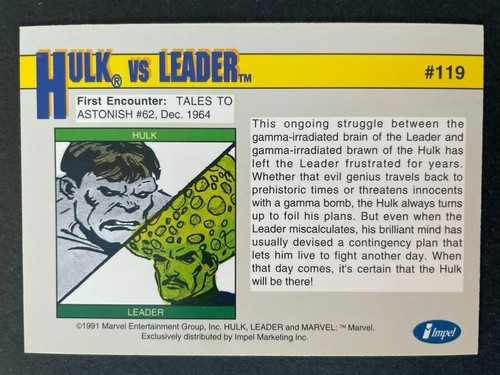 FINISH YOUR SET 1991 Impel Marvel Universe Series 2 II Pick the Card - Picture 238 of 322