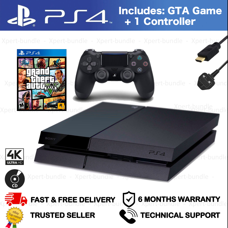 SONY PLAYSTATION 4 CONSOLE PICK YOUR BUNDLE PS4 500GB JET BLACK