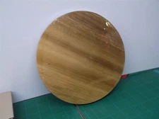 2 Piece Set Stainless Steel Wood Mezzaluna Knife With Round Cutting Board Set Cu