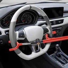 Steering Wheel Lock The Club Twin Hooks Anti Theft Universal Car Van Truck SUV